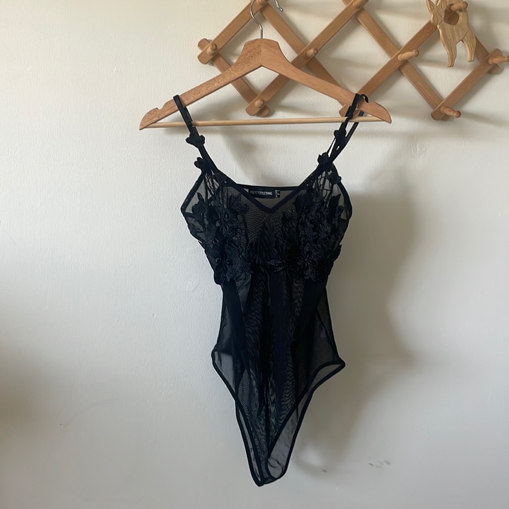 Prettylittlething sheer lace body suit